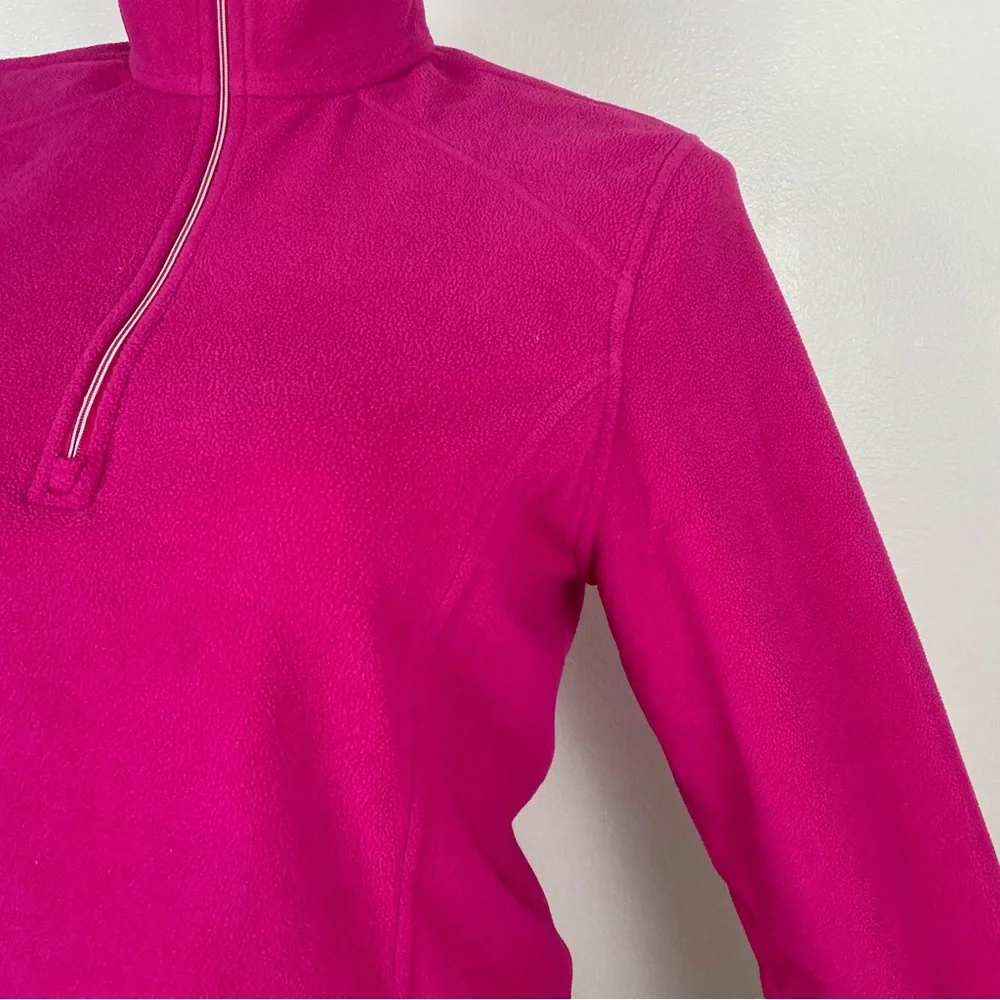 Lands End Pink Quarter Zip Fleece Polartec L - Picture 4 of 12